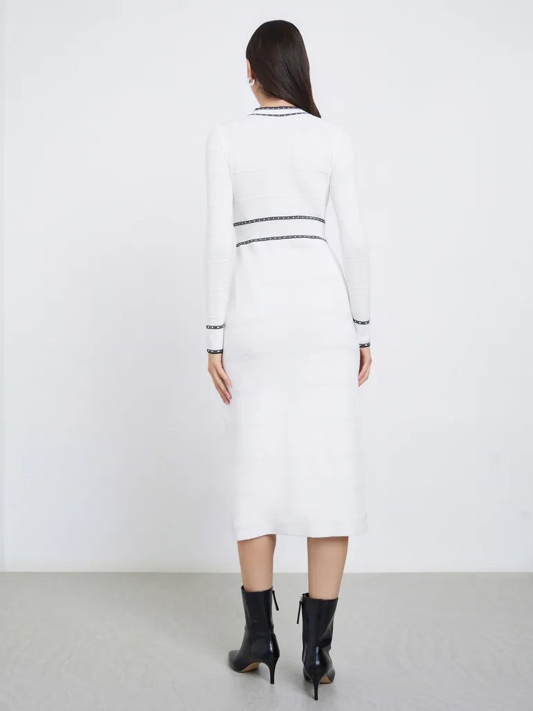 white midi sweater dress Let It All Go Cream Dress, Medium - The Mint Julep Boutique stretchy fabric allows custom fit White Knitted Sweater Midi Dress