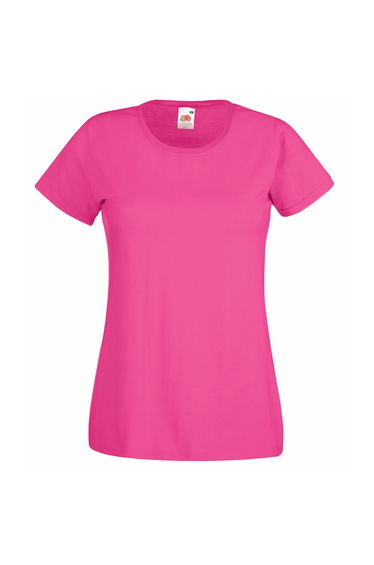 Fruit Of The Loom Ladies/Womens Lady-Fit Valueweight Short Sleeve T-Shirt (Pack Of 5) - Fuchsia