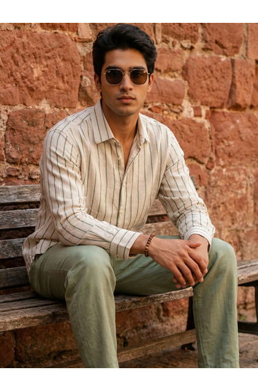 Men Comfort Striped Casual Shirt