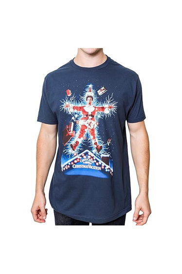 National Lampoon´s Christmas Vacation Boys Santa Claws Cotton T-Shirt - Navy Blue