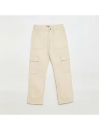 Multi-Pocket Denim Trousers WHITE