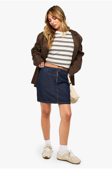 A-Line Denim Skirt - indigo