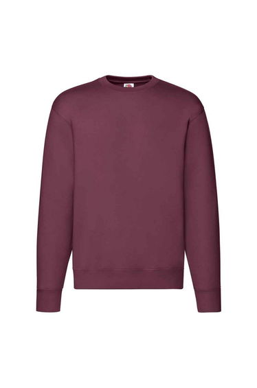 Fruit of the Loom Mens Premium Drop Shoulder Sweatshirt - Burgundy