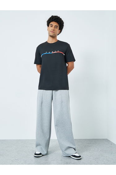 Men Graphic Print Round Neck T-Shirt
