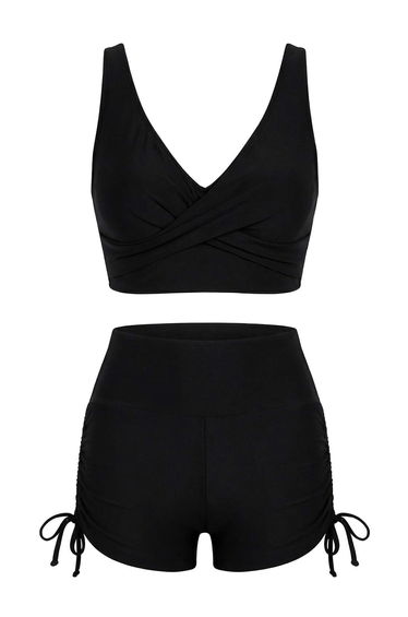 Black Tunnel Bralette Bikini Set