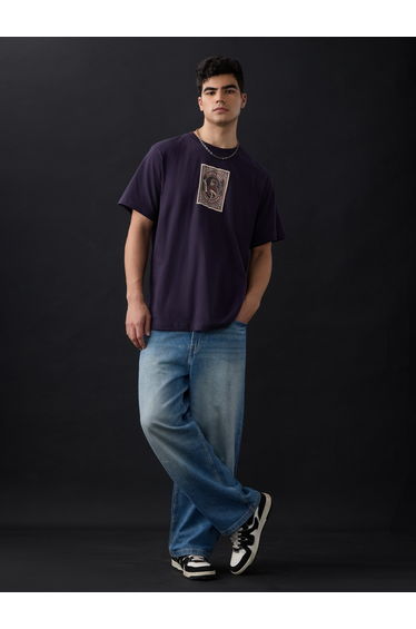 Purple Golmaal Baraf Relaxed Fit T-Shirt