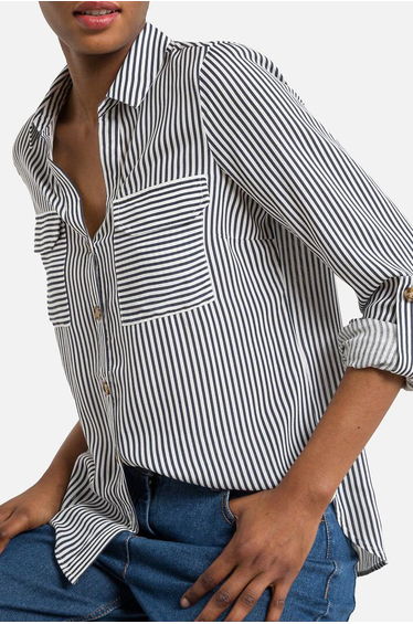 Striped Long Sleeve Blouse