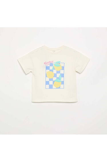 Fun print T-shirt WHITE