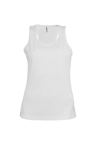 Kariban Proact Womens/Ladies Sleeveless Sports / Training Vest - White
