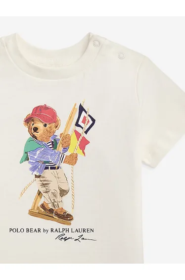 Ralph Lauren Baby Boys Polo Bear Jersey T-Shirt in White