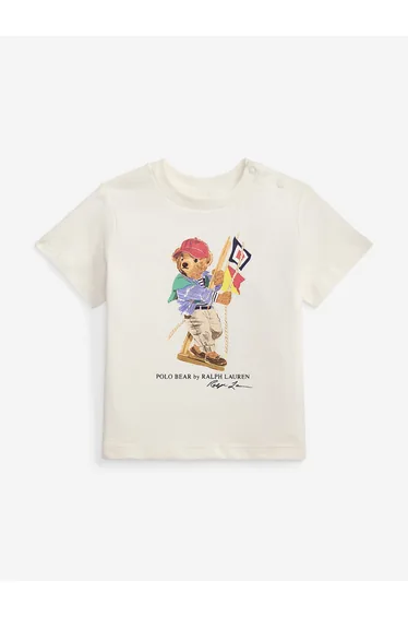 Ralph Lauren Baby Boys Polo Bear Jersey T-Shirt in White