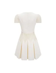 Maelle white flower-embroidered mini dress - 9