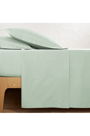 Green Scenario Plain Polycotton Flat Sheet