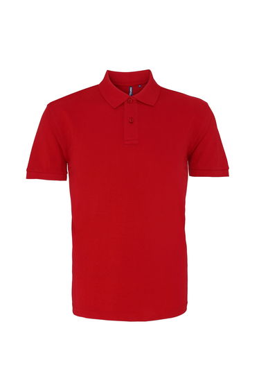 Asquith & Fox Mens Plain Short Sleeve Polo Shirt - Cardinal Red
