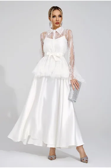 Agneta White Lace Set