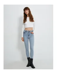 High Waisted Jeans with Skinny Legs, Slim Fit - Carmen Jean - 1