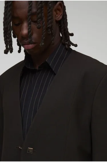 Oversized Boxy Blazer - chocolate