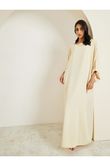 Women Yellow Embellished Maxi Jalabiya
