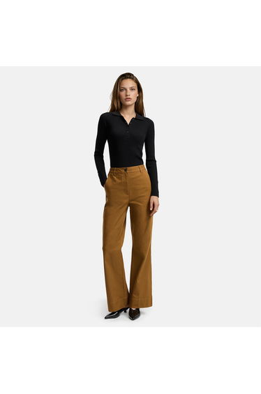 Viscose Blend Polo Jumper/Sweater