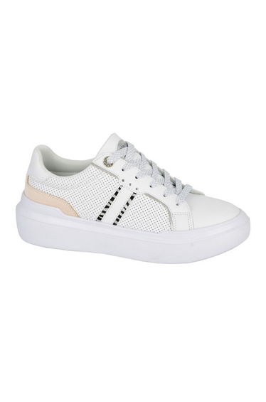 Cipriata Womens/Ladies Glamour Lace Up Trainers - White/Natural