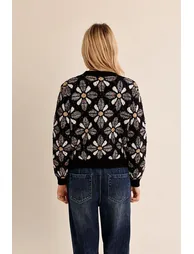 Jacquard Print Crew Neck Jumper - 2
