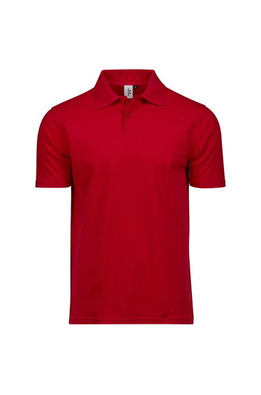 Tee Jays Mens Power Pique Organic Polo Shirt - Red