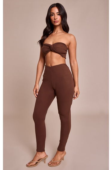 Petite Chocolate Super Soft Bandeau Twist Front Top