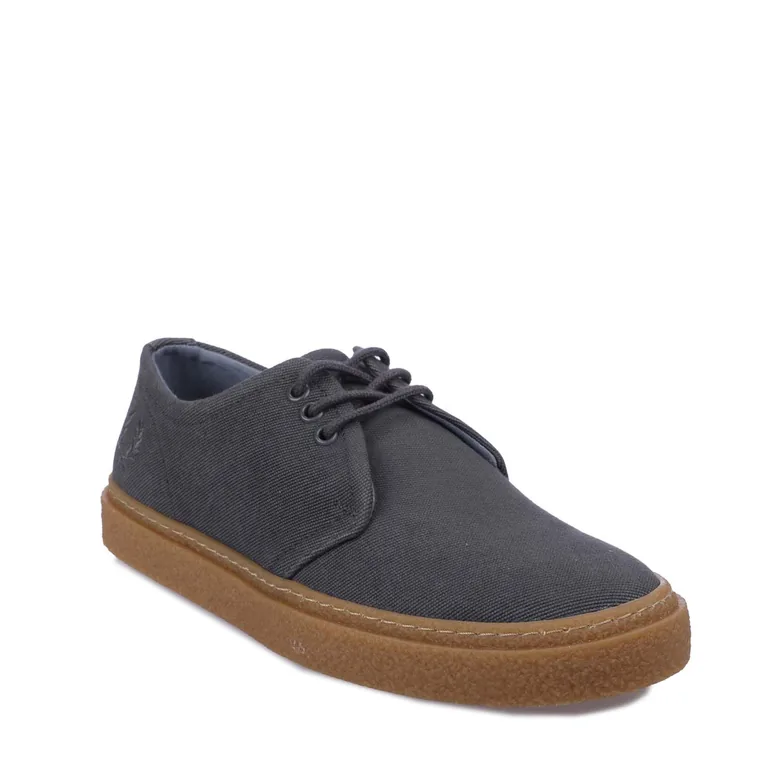 Men's Fred Perry Linden Canvas Trainers in Grey - 1