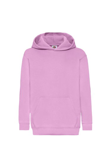Fruit Of The Loom Childrens Unisex Hooded Sweatshirt / Hoodie - Light Pink