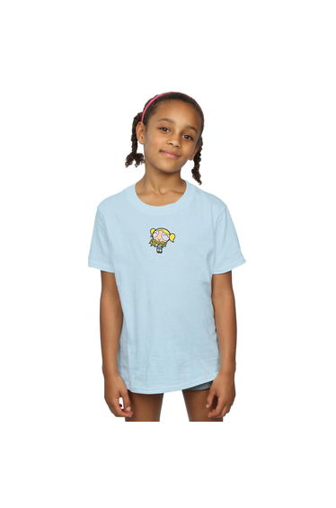 The Powerpuff Girls Girls Bubbles Flower Cotton T-Shirt