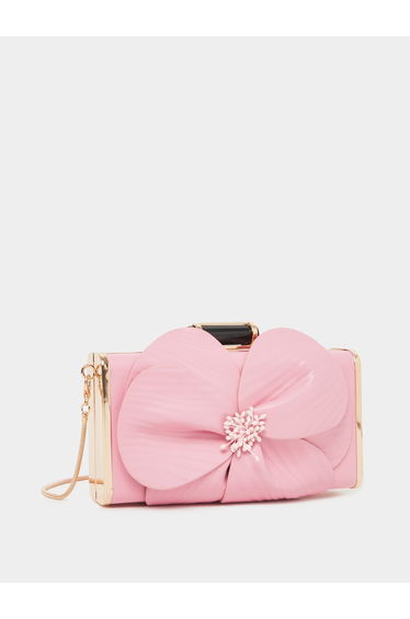 Floral Corsage Bag with Chain Strap