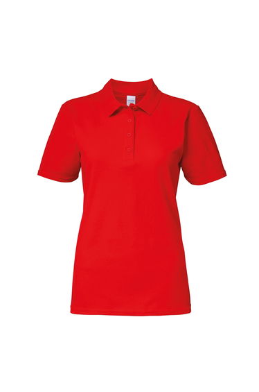 Gildan Softstyle Womens/Ladies Short Sleeve Double Pique Polo Shirt - Red