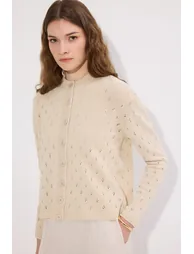 AJOURE KNIT CARDIGAN - 2