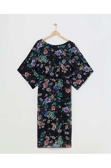 Joanna Hope Printed Batwing Midi Dress