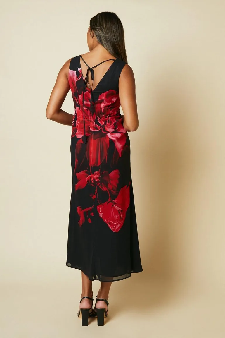 Debut London By Coast Georgette Printed Sleeveless Midaxi Dress - 2