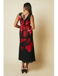 Debut London By Coast Georgette Printed Sleeveless Midaxi Dress - 2