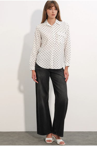 BDART Oversized Polka Dot Woven Shirt