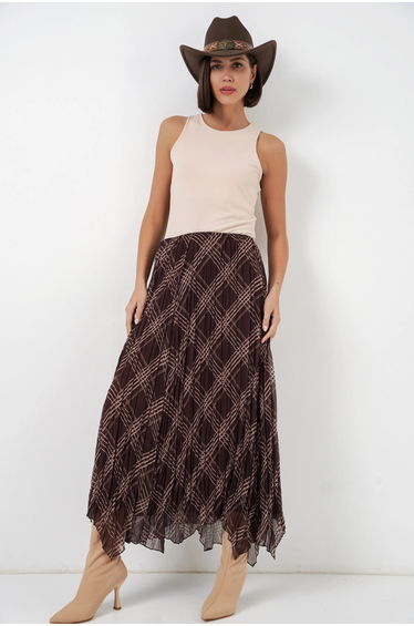 BDART Asymmetrical Patterned Maxi Skirt