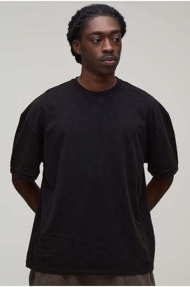 Essential Washed Oversized T-Shirt - washed black