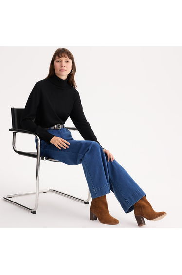 Fine Knit Pure Wool Turtleneck Jumper/Sweater