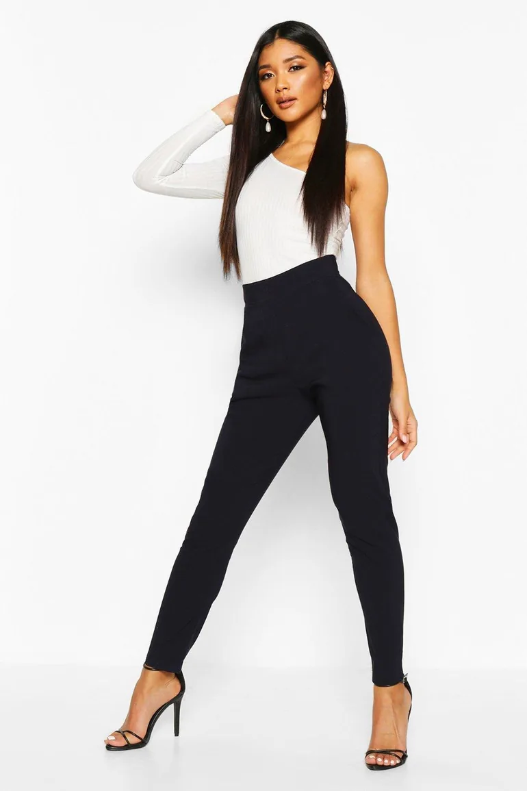 Stretch Tapered Trouser - navy