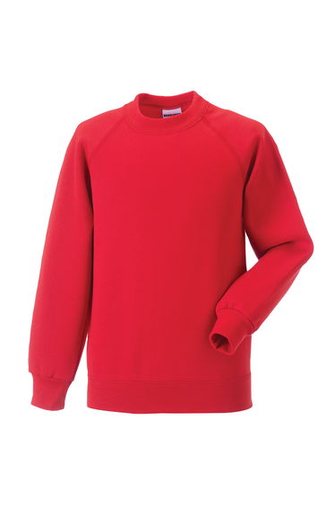 Jerzees Schoolgear Childrens Raglan Sleeve Sweatshirt (Pack of 2) - Bright Red