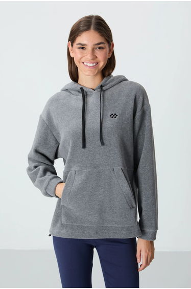 TOMMY Oversized Plush Hoodie With Embroidery
