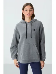 TOMMY Oversized Plush Hoodie With Embroidery - 3