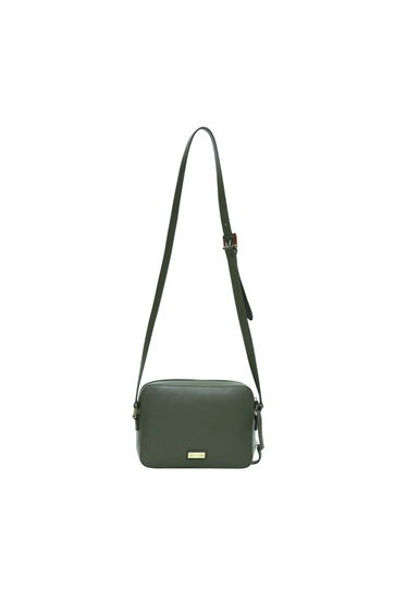 Biba Rachel Leather Crossbody Bag - Khaki Green