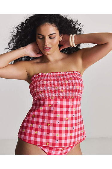 Simply Be Shirred Tankini Top