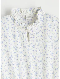 Crew Neck Floral Girls' Dress - 1