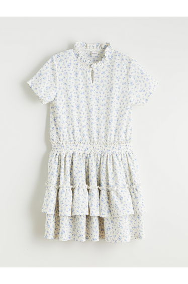 Crew Neck Floral Girls' Dress
