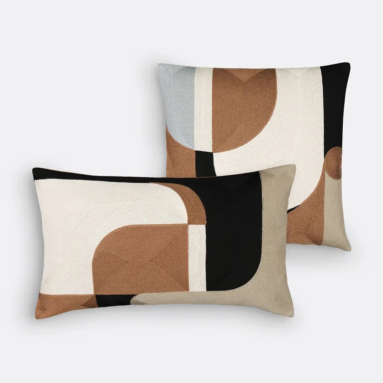 Egia Graphic 40 x 40cm 100% Cotton Cushion Cover - 8
