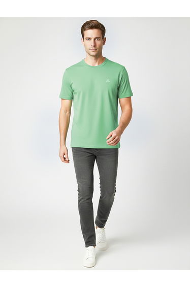 Men Green Soft Cotton Round Neck T-Shirt
